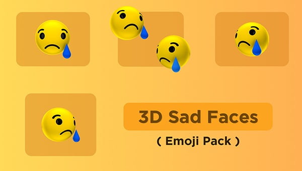 Sad 3D Emoji