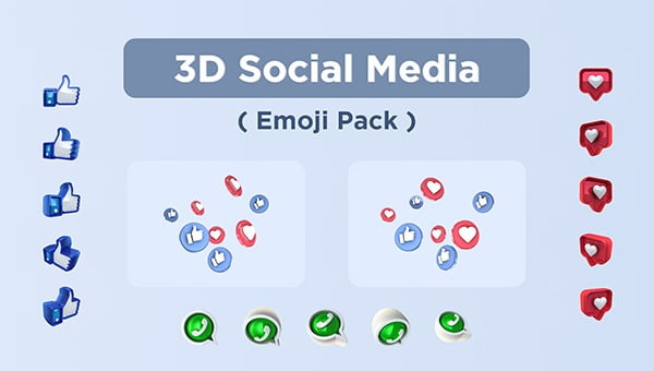 Like & Love Bar 3D Emoji