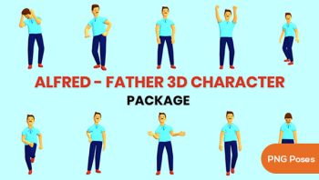 Alfred Father  3D  Character Animation Package