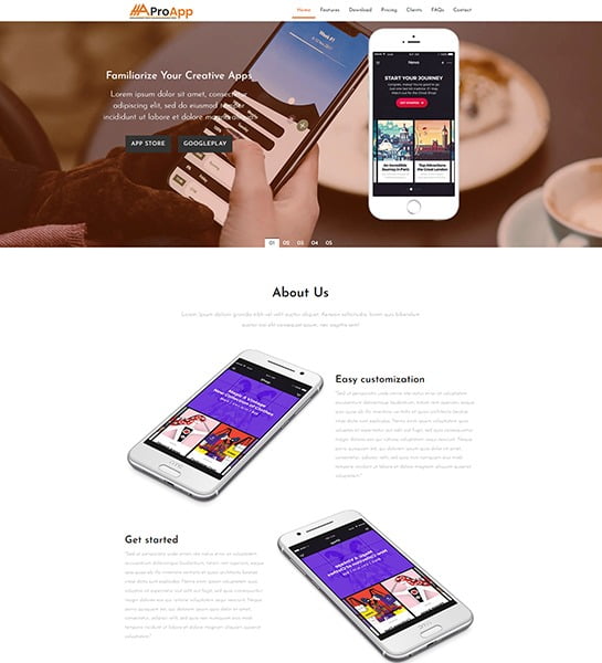 App Agency Website & Landing Page Template