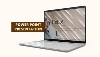 Brown Star Gaze Design PowerPoint Template