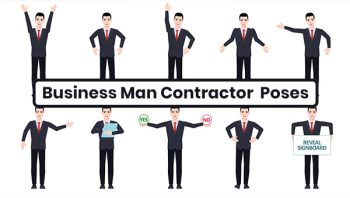 Business Man Contractor  Poses