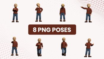 Edward (Father) 3D Character Poses