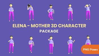 Elena Mother  3D  Character Animation Package