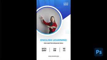 English Learning Classes Photoshop Story