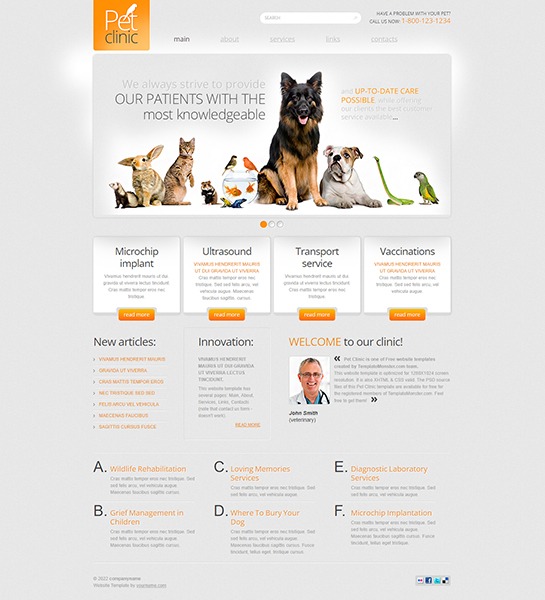 Pet 1 Website & Landing Page Template