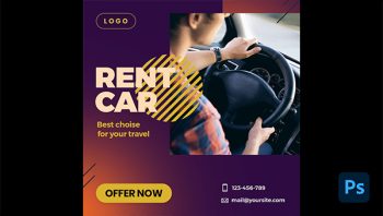 Rent Car Photoshop Template