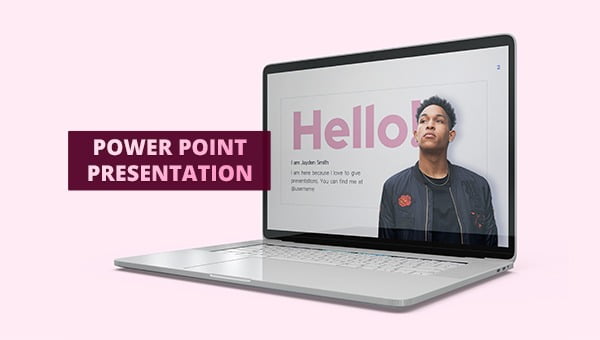 Self Potrait Design PowerPoint Template