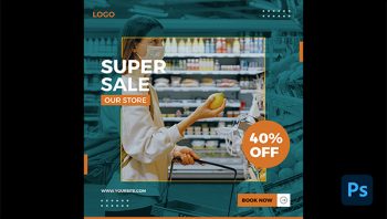 Super Sale Square Template