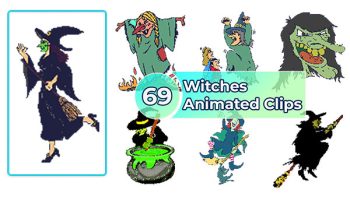 Witches Animated clips Art
