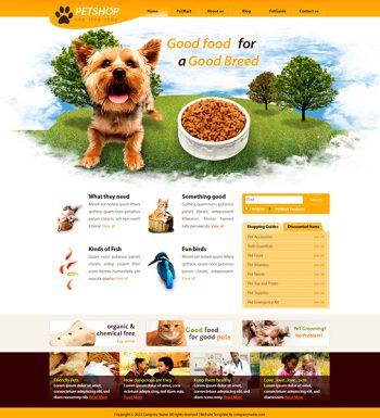 Pet 2 Website & Landing Page Template