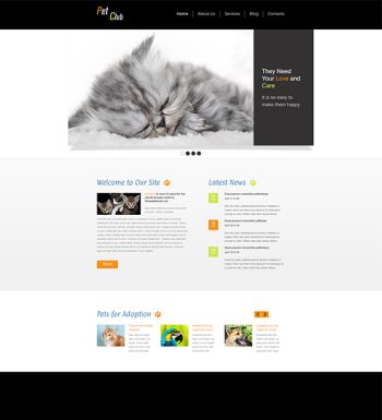 Pet 3 Website & Landing Page Template