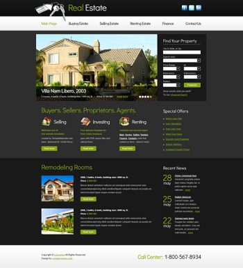 Real estate 3 Website & Landing Page Template